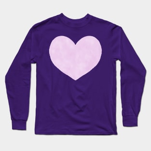 Watercolor Hearts - Lavender and Eggplant Purple Palette Long Sleeve T-Shirt